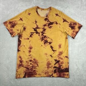 Lululemon Metal Vent Tech 2.0 Shirt Mens XL Orange Tiedye Athletic Active Gym